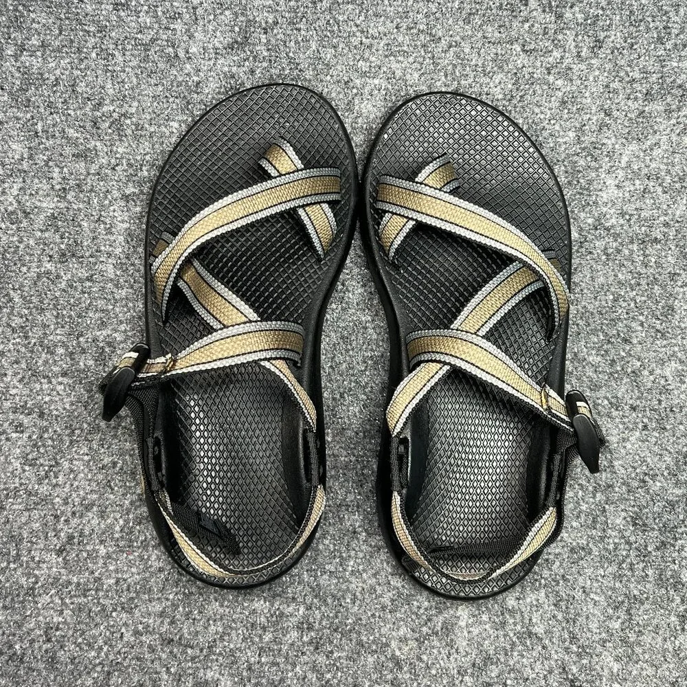 Chaco Z/2 Classic Sandals Men's 8 Black Gold Athletic‎ Outdoor Hiking Spot Water